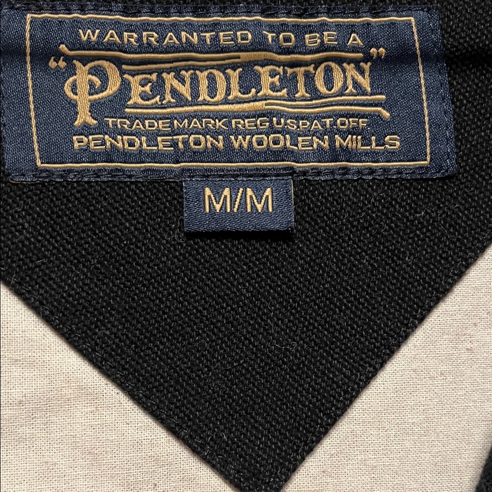 Pendleton Black and Cream Patterned Teddy Jacket - image 2